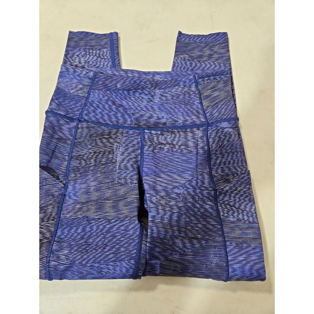 Lululemon Fast & Free 7/8 Tight II Size 6 Lot Of Pockets Purple EUC (L143
